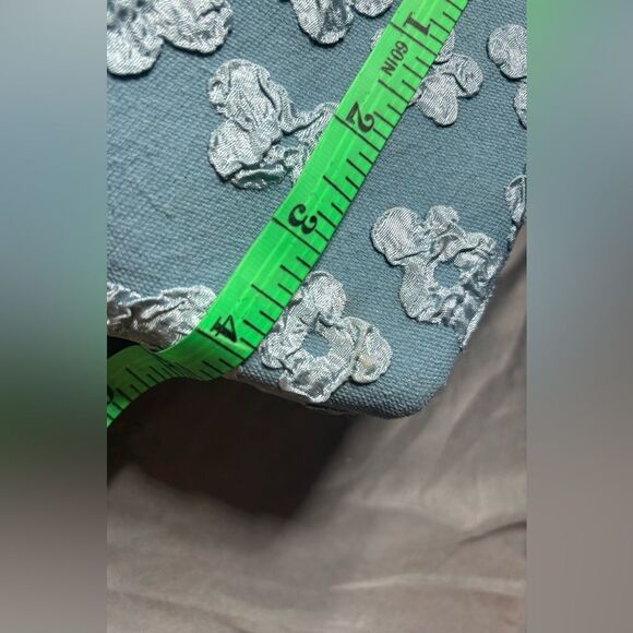 Floral Embellished Blue Fabric Ulta Beauty Cosmetics Bag See Pics for Measuremen - Picture 9 of 9